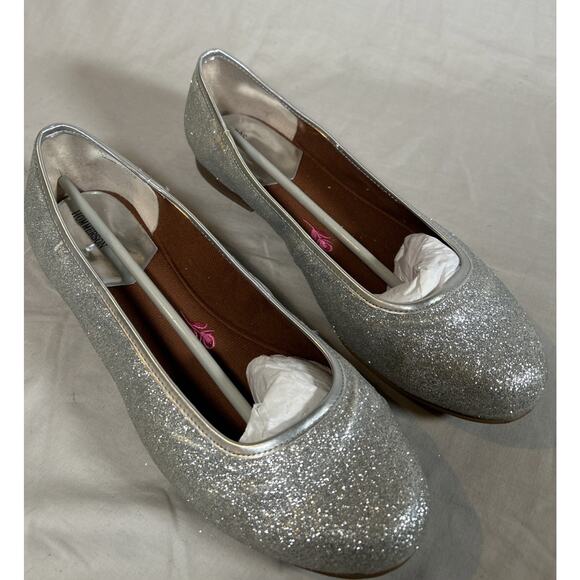 Ros Hommerson Odelle Silver Glitter Ballet Flats Flexble Womans Size 11.5 W/Box - Picture 14 of 16